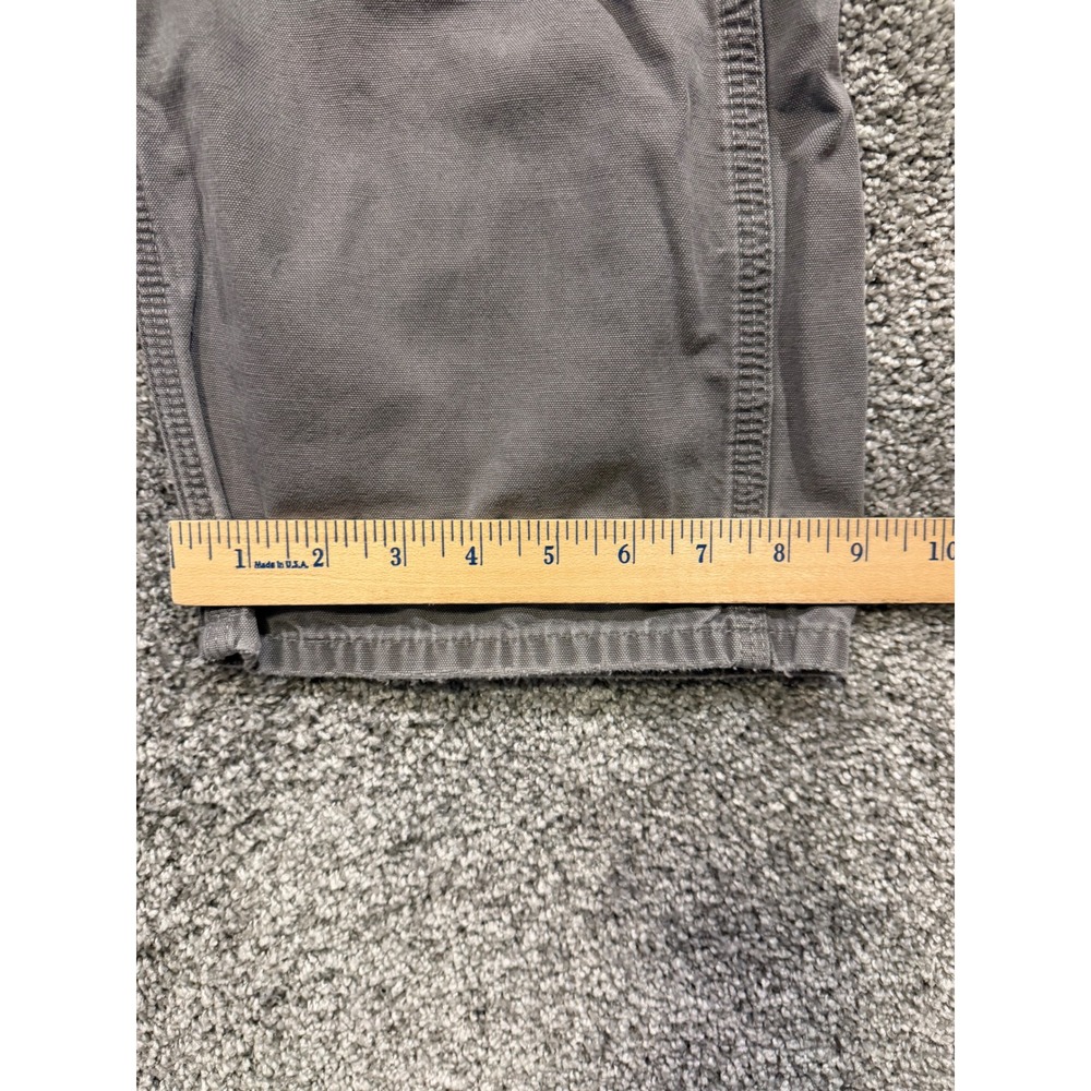 Carhartt Work Pant Men 36x32 Grey B159 Loose Fit Canvas Carpenter Distressed * - Picture 7 of 12